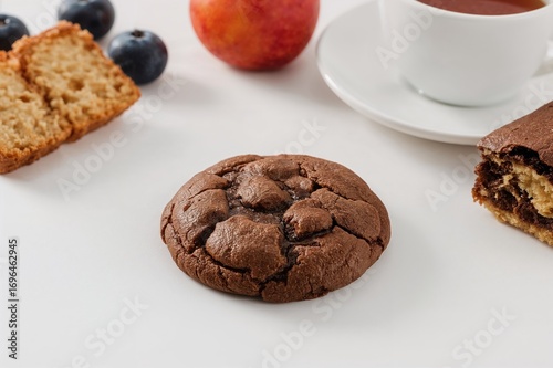 Biscuit displayed on a plai...