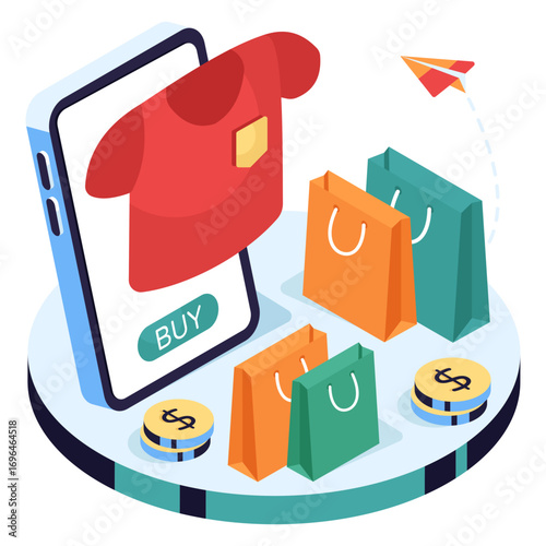 Unique design illustration of buy shirt online