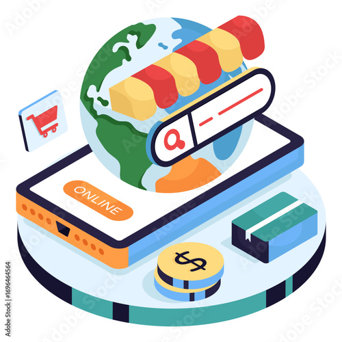 A creative design illustration of browser