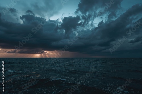 Ominous stormy clouds loomi...