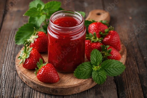 Homemade strawberry preserv...