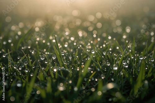 Morning dew drops sparkling...