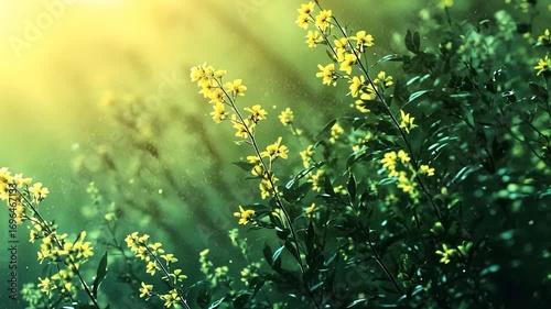 Sunlit Meadow: A Symphony of Yellow Flowers