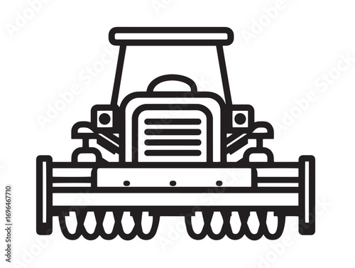 Agricultural Land Leveler Design in Stylish 2D Vector Artwork