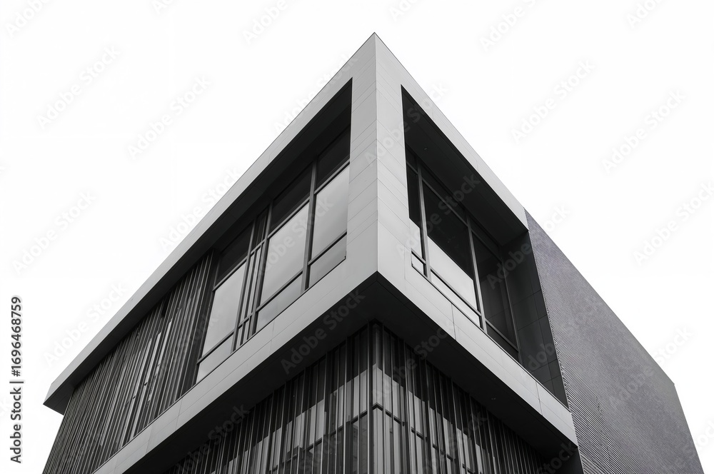Fototapeta premium Modern workspace design in black and white.