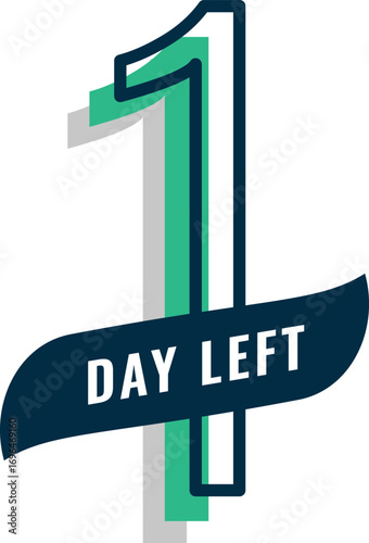 vector illustration of days left