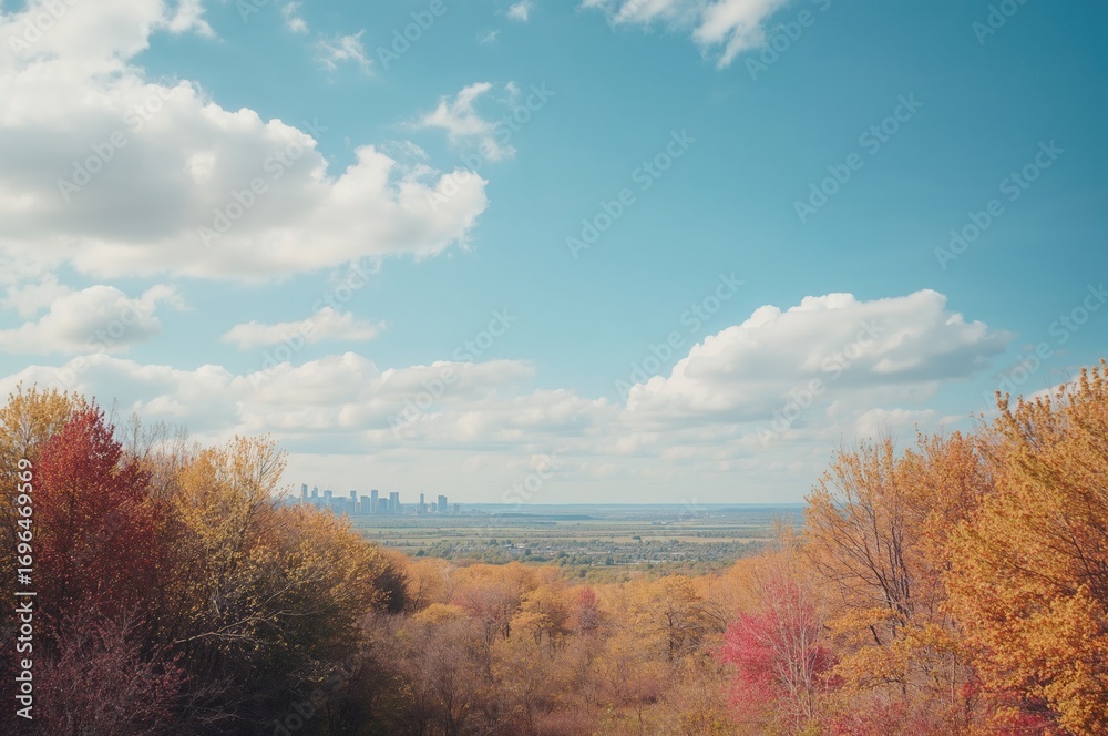 Fototapeta premium Stunning artistic representation of a forested landscape