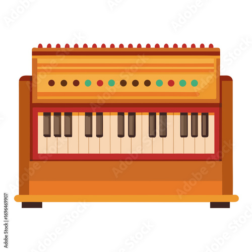 accordion isolated on white