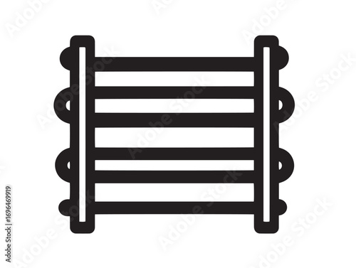 Livestock Chute Icon in Clean Minimalist Line Vector Art