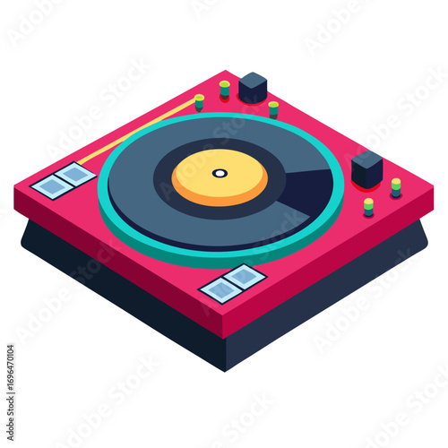 vinyl record on white