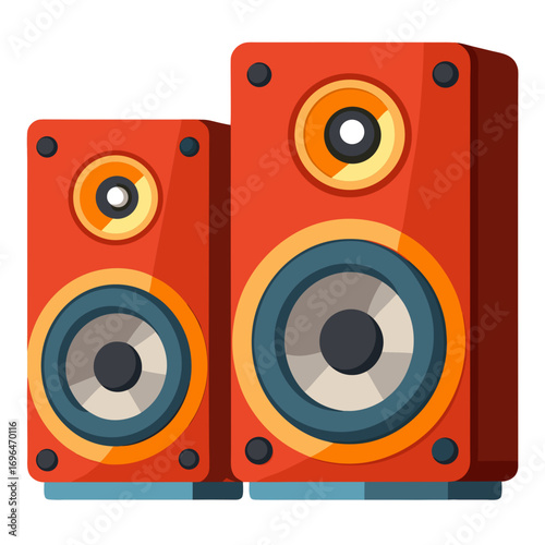 audio speaker isolated on white