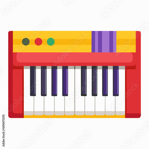 piano keys isolated on white