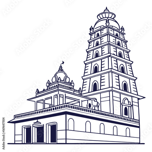 vector drawing of the church