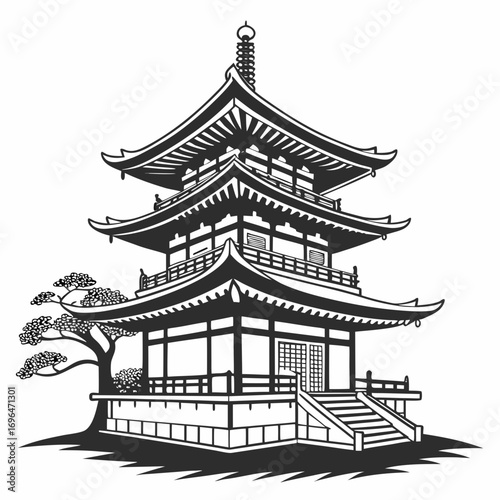 japanese temple in the sky