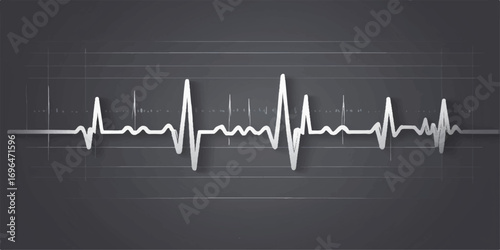 Green medical pulse line graphic on a hospital heart monitor