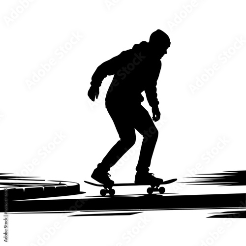 roller skating silhouette