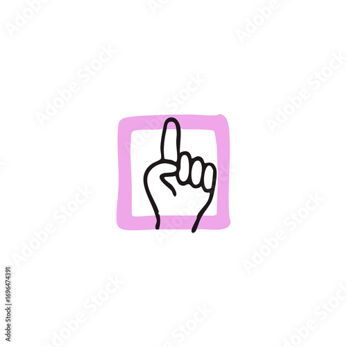 Smiling face with a heart, simple emoticon graphic
