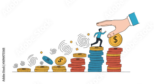 Illustrating financial growth and investment strategies for business success and economic prosperity