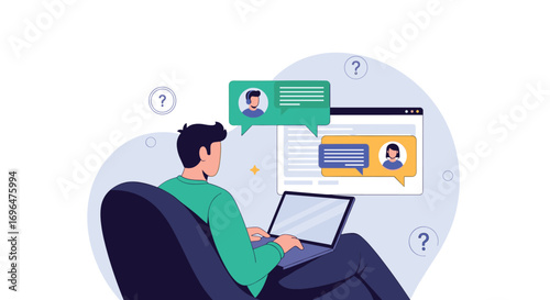 Connecting people through digital communication and online messaging platforms for social interaction