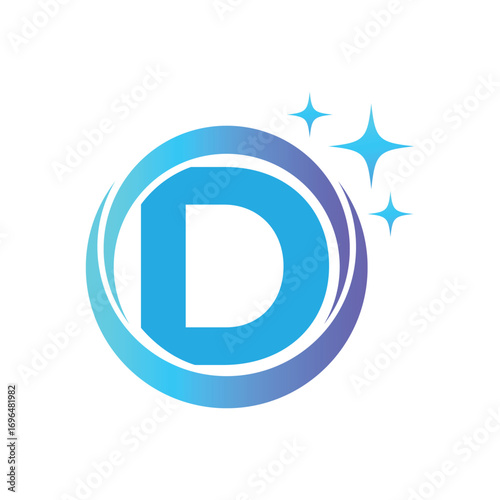 Letter D logo, D logo, AI logo set, modern and minimal design, tech-inspired, colorful icons and symbols, suitable for artificial intelligence, innovation, branding, startups, and digital identity.