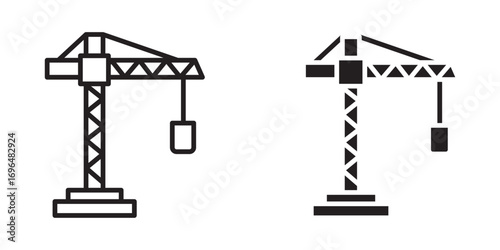 construction crane icon sign vector illustration . 