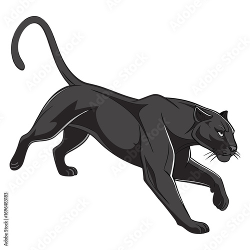 Powerful Black Panther Vector Graphic for Logos and Designs