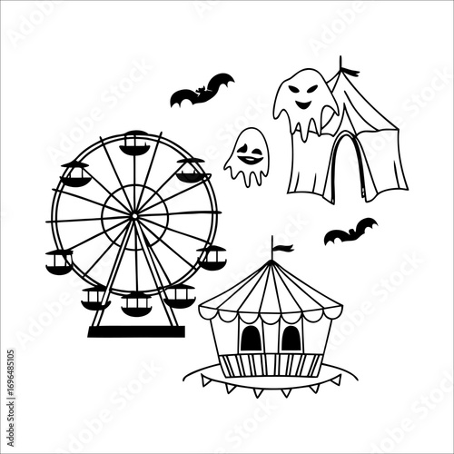 Halloween element set	
