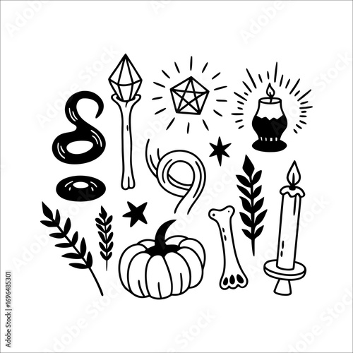 Halloween element set	
