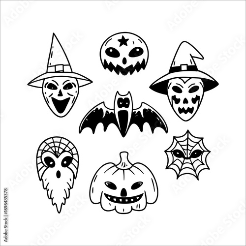 Halloween element set	
