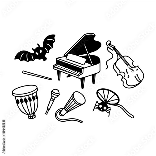 Halloween element set	
