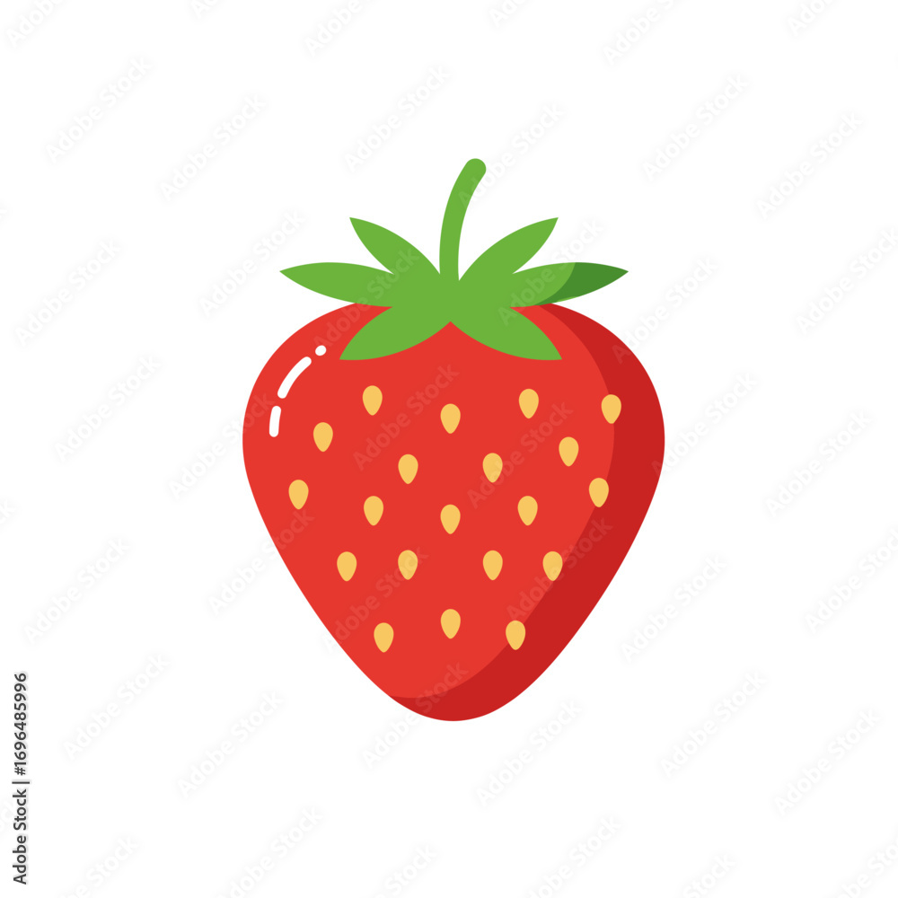 Fototapeta premium Delicious and Fresh Strawberry A Vibrant and Juicy Fruit Icon for Designs