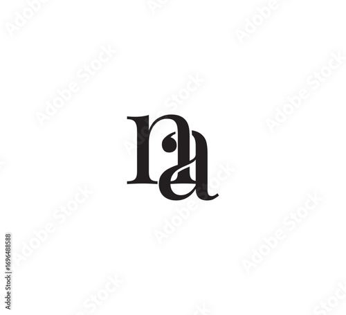 Elegant Serif Monogram Logo with Overlapping Initial Letters – Vintage and Modern Branding Design na