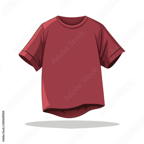 Red T-Shirt Mockup  High-Resolution Template for Apparel Design