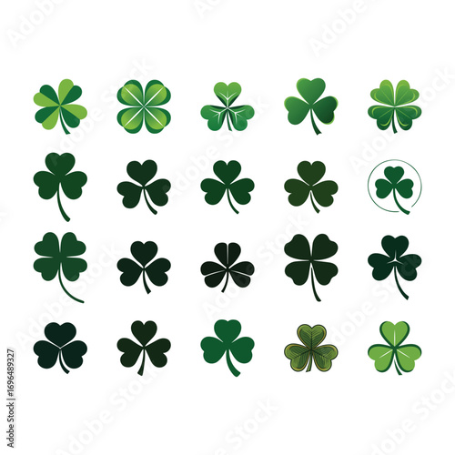  lucky clover vector illustration