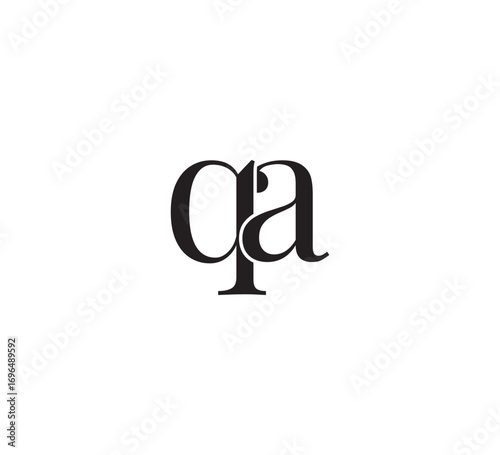 Elegant Serif Monogram Logo with Overlapping Initial Letters – Vintage and Modern Branding Design qa