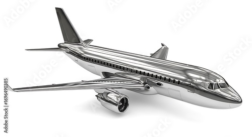 Shiny metallic model airplane flying model aircraft travel transportation aviation