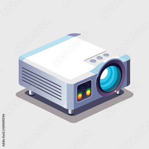 video camera on white background