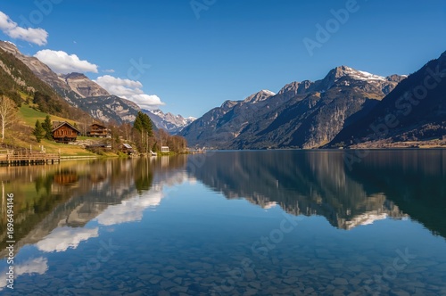 Mountain lake in the Alps