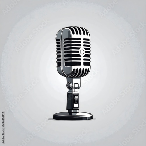 Vintage microphone graphic