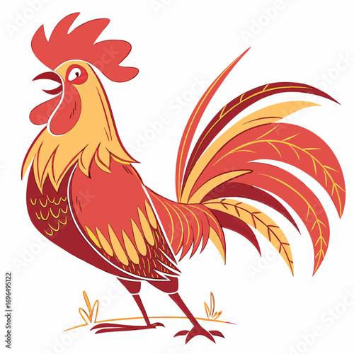 Cartoon rooster