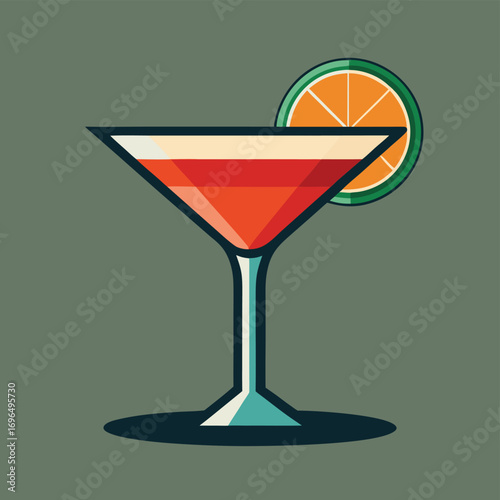 martini glass icon vector