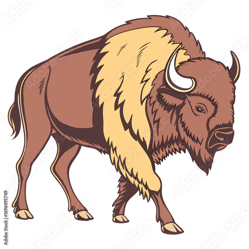 Illustration of a bison