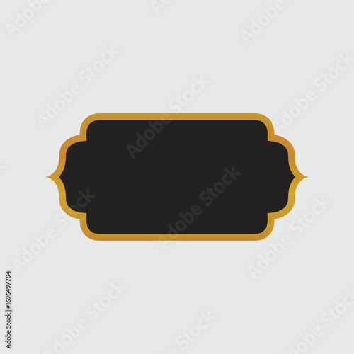 Ornate decorative frame with black blank space for text