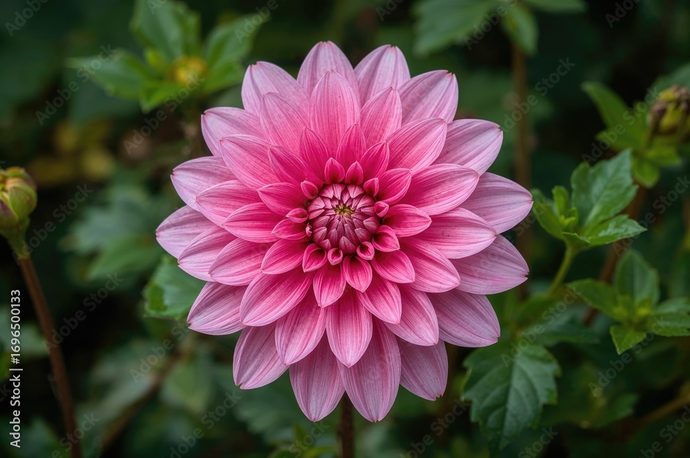 Fototapeta premium Gorgeous Pink Dahlia Flower Bloom