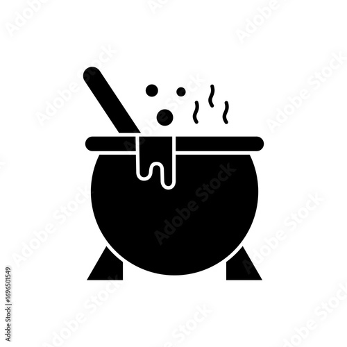Cauldron Halloween icon.