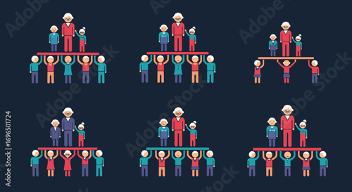 Illustrating intergenerational support structures and community building dynamics
