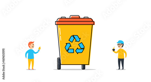 Illustrating the importance of recycling for a sustainable environment and responsible waste management practices