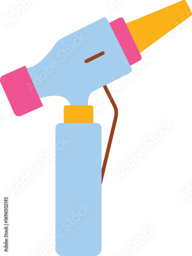 Colorful Flat Design Otoscope Icon for Medical Examination