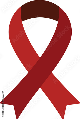 Red Awareness Ribbon for HIV/AIDS and Heart Disease Support