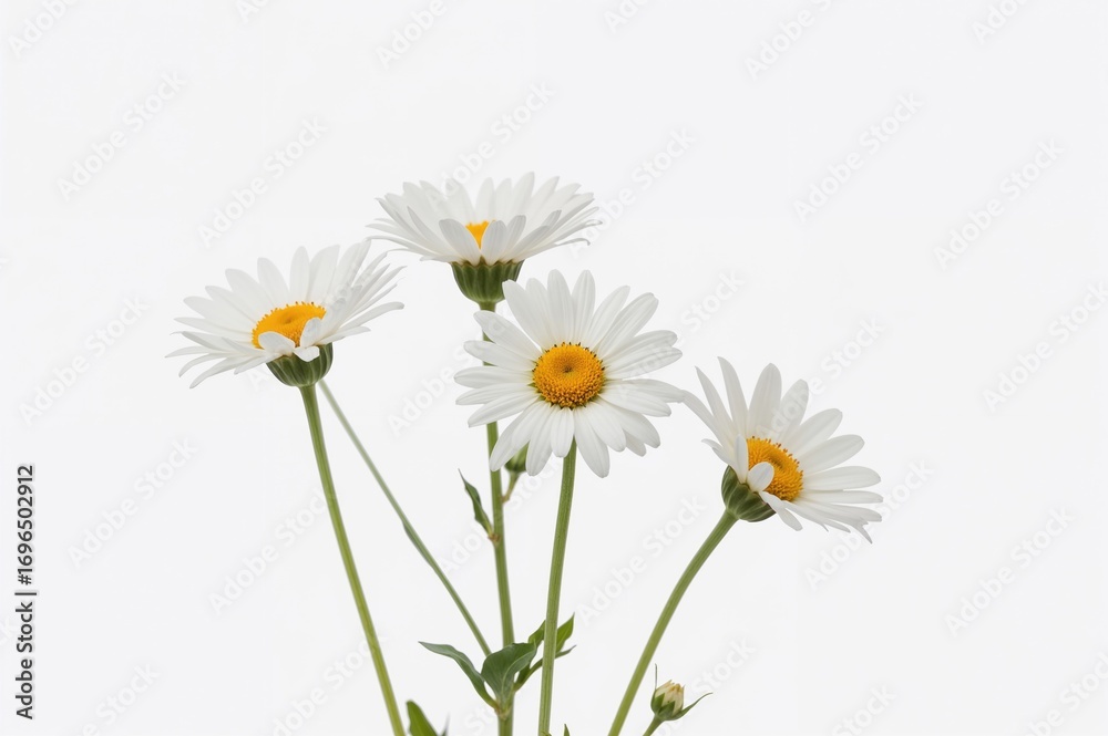 Obraz premium Gorgeous Daisies Set Against a Plain Backdrop